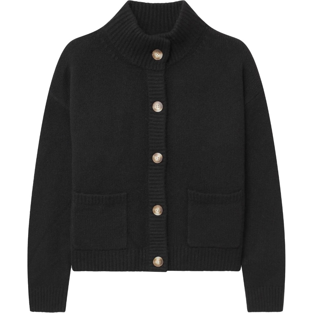 Naadam Ultra Luxe Cashmere High Neck Chunky Cardigan - XL